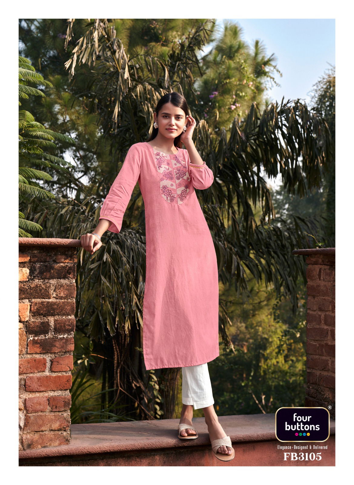 Raina By Four Buttons 3101-3106 Kurti With Bottom Catalog